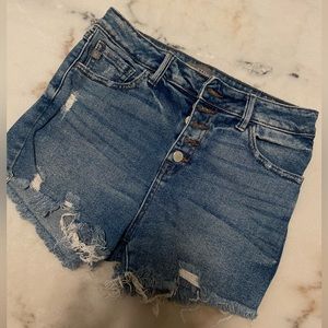JUST USA mid rise jean shorts
